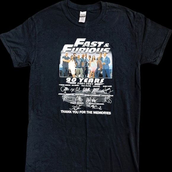 Fast & Furious 20 Year Anniversary T-Shirt - Picture 1 of 2